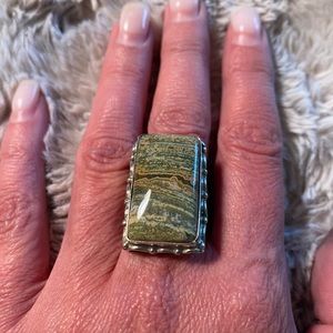 Sterling silver opaque  ring